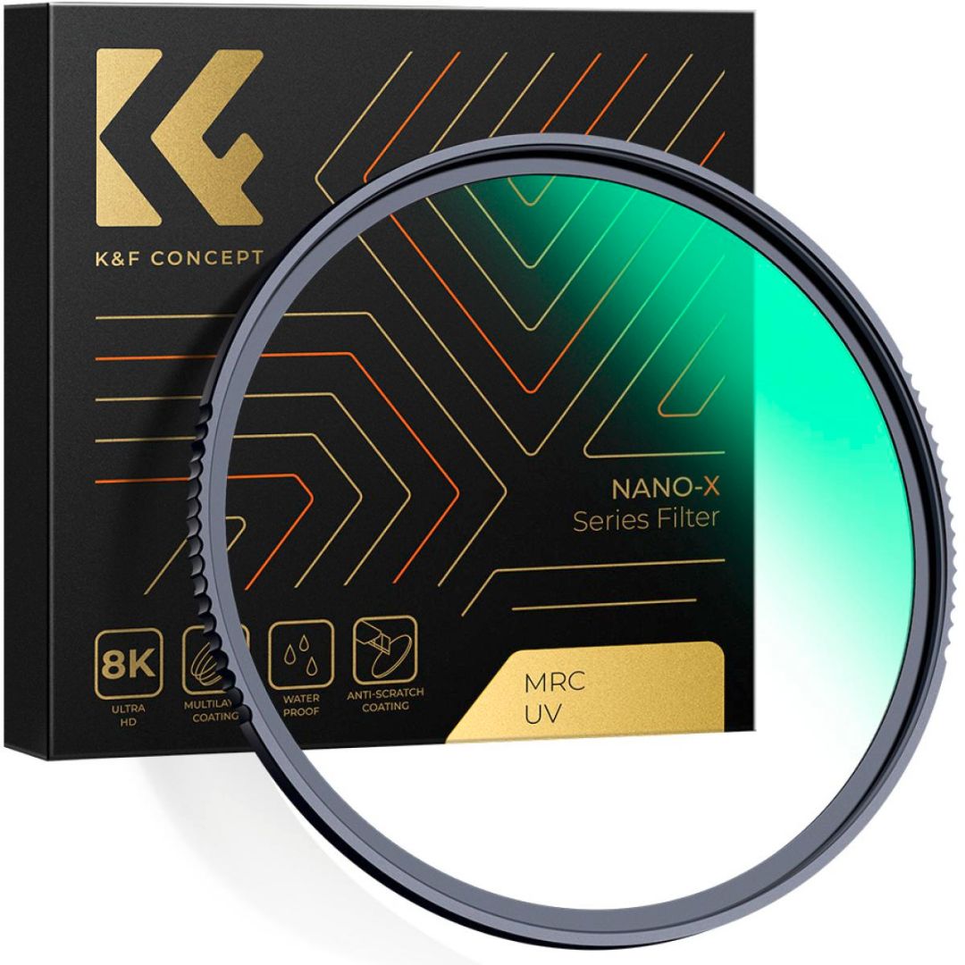 K&F Concept 58mm MCUV Filter Multi-Layer Coatings HD/Hydrophobic/Scratch Resistant/Ultra-Slim Nano-X Series KF01.967 - 1